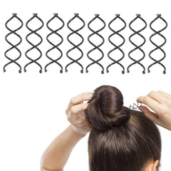 Hawwwy Bobby Pins - 8 Pack - Light Brown - 2 Inches - Beautiful Twist Hair Accessories for Women and Kids - Easy Bobby Pins for Fast and Secure Buns, Messy Styles, and Updos