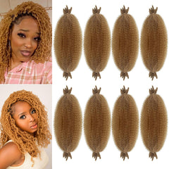3 Packs Marley Twist Braiding Hair, 12 Inch Pre-Separated Springy Afro Twist Hair Kinky Twist Crochet Hair Braids for Distressed Soft Locs Spring Twist Hair for Women (12 Inch (Pack of 3), 1B)
