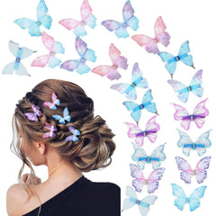 20Pcs Glitter Hair Clips for Kids - Moving Fairy Accessories for Women, Girls Colorful Hair Clips 90s (Brown)
