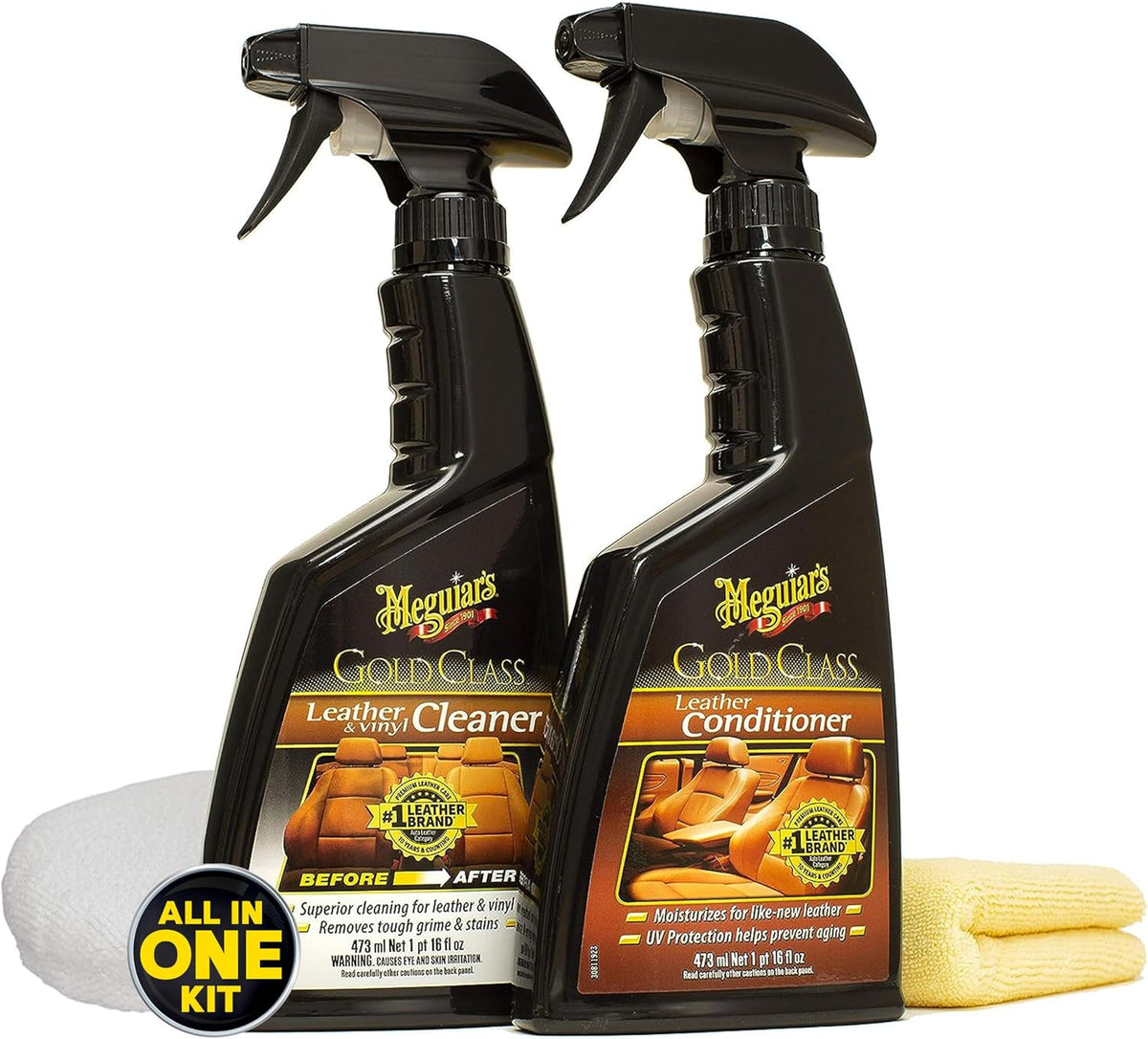 Meguiar's Ultimate Wash and Wax Bundle Microfiber Wash Mitt, Perfect for Completing a Car Wash, Getting a Brilliant Shine, and Protecting Your Car’s Finish, Safe for all Car Exteriors