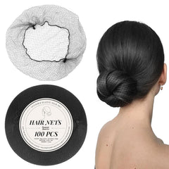 Hair Net 100Pcs 20Inch Packed Individually High Elastic Nylon Edge Invisible Hair Nets for Women Buns Food Service Dancer Cooking Wigs(100Pcs,Light Brown)