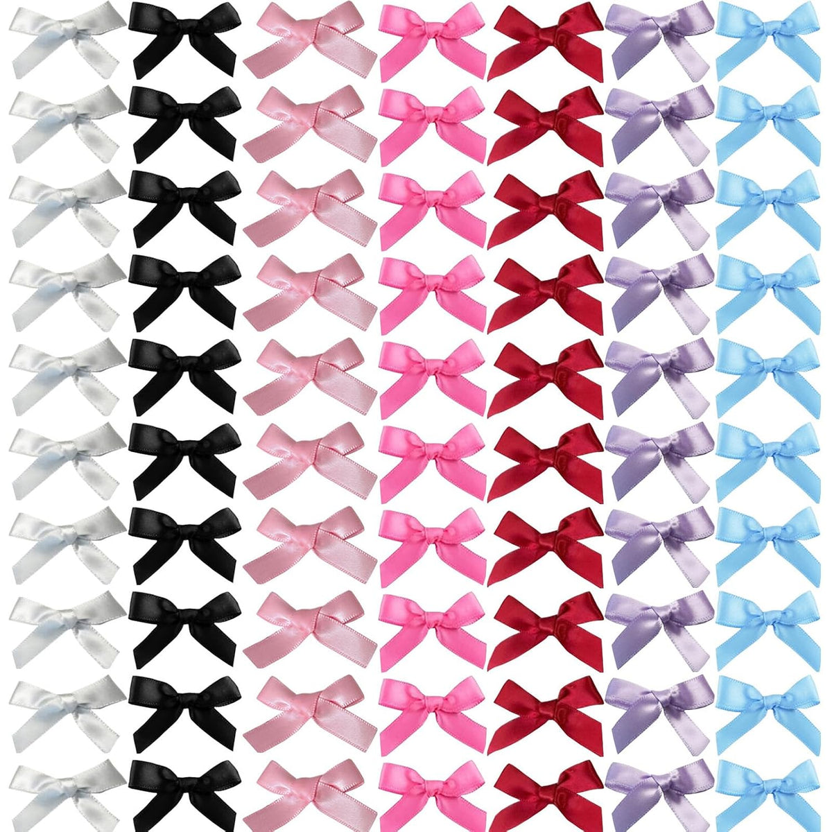 70PCS Mini Hair Bows for Women Girls,Pink Bows for Hair Red Hair Bows Ribbon Bowknots Hairclips Pink Ribbon Bows Black Satin Bow Hair Clips for Hair Design