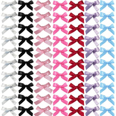 70PCS Mini Hair Bows for Women Girls,Pink Bows for Hair Red Hair Bows Ribbon Bowknots Hairclips Pink Ribbon Bows Black Satin Bow Hair Clips for Hair Design