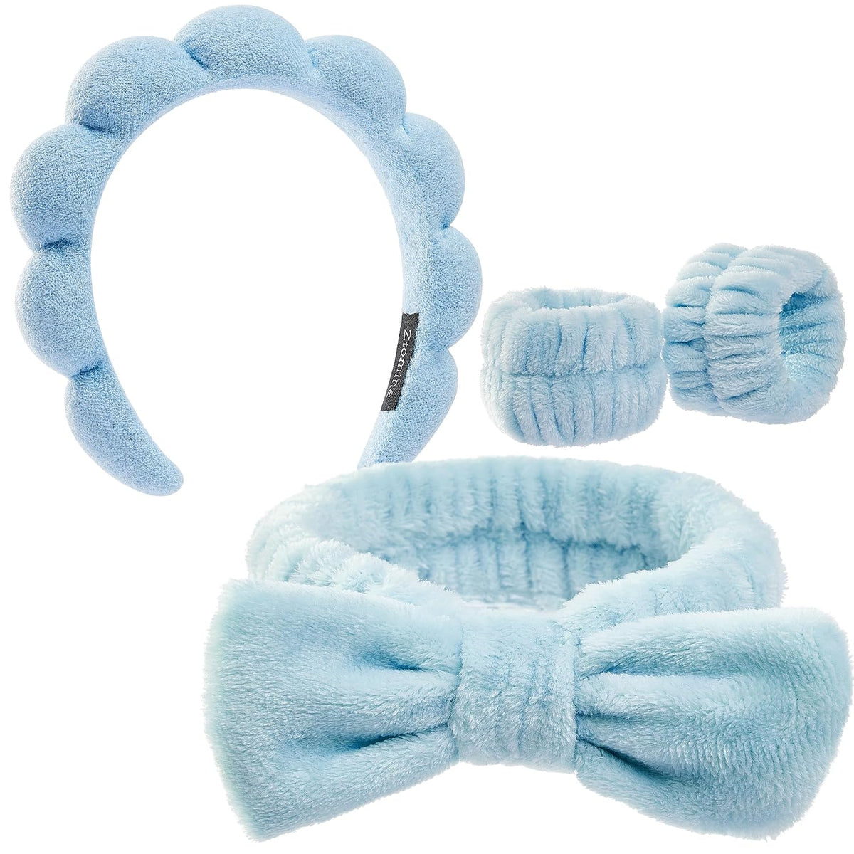 Headbands for Women - Spa Headband and Wristband Set - Headband for Washing Face,Facial Mask,Makeup and Skin Care,Gifts for Women and Teen Girl Gifts Trendy Stuff