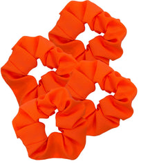 80s Neon Hair Scrunchies - Elastic Hair Bands and Ponytail Holders, Hair Accessories for 80s Party Outfits and Workout Costumes