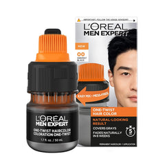 L’Oreal Paris Men Expert One Twist Mess Free Permanent Hair Color, Mens Hair Dye to Cover Grays, Easy Mix Ammonia Free Application, Light Medium Brown 05, 1 Application Kit