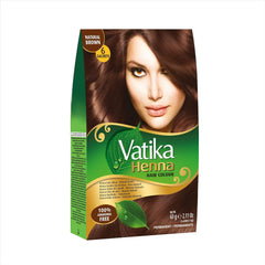 Vatika Naturals Permanent Hair Dye Rich Black, 100% Grey Coverage, Ammonia-Free, for Rich, Long-Lasting Color, No Damage, for Healthy, Vibrant Hair - 6 Sachets X 10g