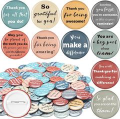 Tondiamo 100 Pcs Customer Service Week Gifts Bulk Inspiration Button Pins for PA Vet Tech Week Appreciation Party Favors Thank You Gift for Pastor Employee Staff