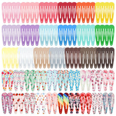 120 Pcs 40 Colors Metal Snap Hair Clips, 2 Inch Hair Barrettes Hair Accessories for Girls Toddlers Women