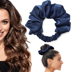 Heatless Curling Scrunchie, Heatless Hair Curler to Sleep In, No Heat Curls for Long Hair, Soft Sleep Hair Roller (Light Grey)