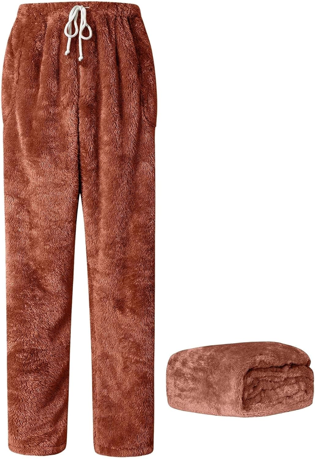 SANGTREE Men's Fleece Pajama Pants - Thick Plush Fuzzy Sleepwear