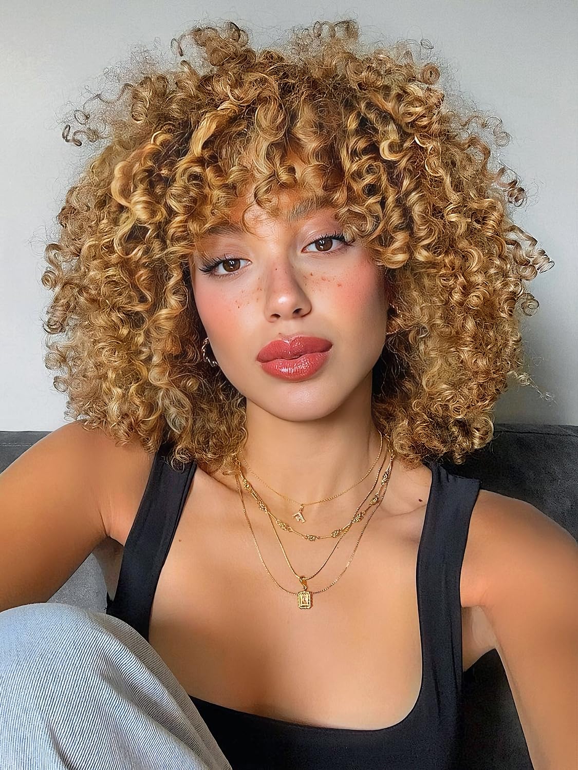 Gowit Gogo Curl Crochet Hair 12 Inch 6 Packs Short Curly Crochet Hair for Black Women Ombre Brown Deep Ocean Wave Synthetic Crochet Braids (12inch,T30)