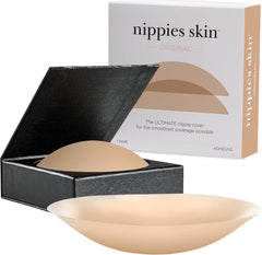 Nippies Nipple Covers for Women - Reusable Sticky Silicone Pasties with Travel Case - Original Circle or Lift Style Available