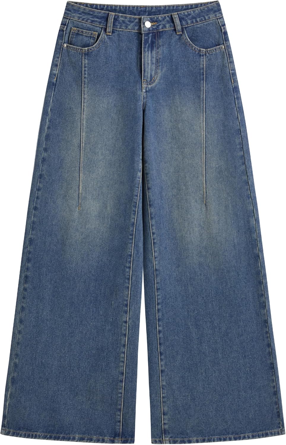 CIDER Baggy Jeans for Women Low Waist Wide Leg Denim Pants Trendy Loose Oversized Fit Jean