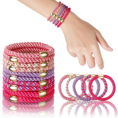 Hair Ties No Damage - 10PCS Ponytail Holders - Elastic Hair Ties for Thick Hair - Braided Hair Bands for Women Girls's Hair - Neutral