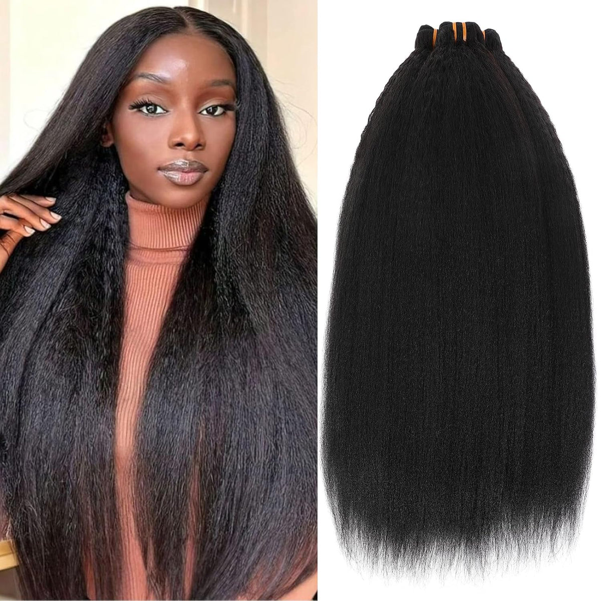 16A Raw Human Hair Bundles 100% Burmese Virgin Straight Bundles Human Hair, Sliky Boutique Extensions, Can Be Dyed and Restyled, Full Ends, Vertical Smooth (14 16 18 20)