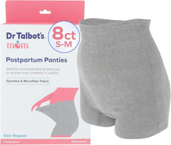 Dr. Talbot's Mom Postpartum Underwear, Disposable Boyshorts - Stretchy Breathable Support