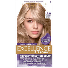 L'Oreal Paris Cool Supreme Permanent Hair Color, Ash, Ultra Ash Light Brown 6UA