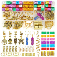 102 Pieces Dreadlocks Loc Hair Jewelry for Women Braids Hair, 20 Pieces Loc Jewelry Accessories for Braiding Hair, Big Braids Hair Rings for Dreadlocks