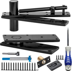 Hidden Pivot Hinge,600Lbs Load-Bearing Thickened Solid Steel - Heavy Duty 360° Swinging Murphy Door kit for Secret Doors, Bookcase, Murphy & Shelf Doors