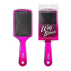 RED by Kiss Anti-Static & Anti-Frizz Wig Brush with Stainless Steel Knot-Free Bristles for Easy Detangling, Smooth Hair & Wigs Without Breakage or Snagging (Mini)