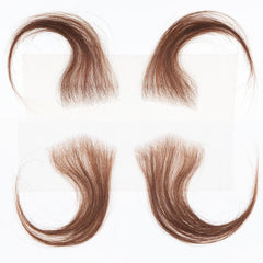 Edges Hair HD Lace Strips for Women - Reusable Invisible Lace Hairline with 4 Pcs Natural Handmade Real Human Hair Pieces, Black Color