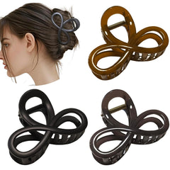 3.3 Inch Hair Claw Clips, Unbreakable No Slip Matte Neutral Claw Clip for Women's Thin & Medium Thick Fine Hair, 3 Pack