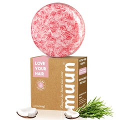 Muun Rosemary Shampoo and Conditioner Bar Set 3 - Natural Solid Hair Growth Soap Bars for Women with Straight, Curly or Thinning Hair for Anti-Hair Loss, Regrowth, pH Balanced, Sulfate & Silicone Free