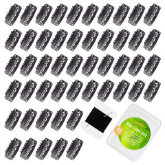 30 Pcs 32mm 6-Teeth U-Shape Wig Clips for Clip-in Hair Extensions, with DIY Needle and Thread Kit – Snap Hair Clips for Hair Extensions Clip-ins (Black)