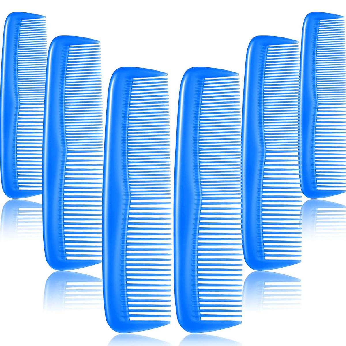Leinuosen 12 Pieces Hair Combs Set Pocket Plastic Fine Tooth Dressing Comb for Women and Men, Peines Para Cabello(Black)