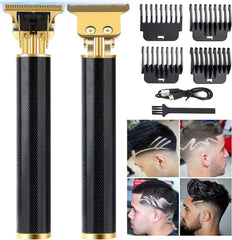 candyfouse Professional Beard Trimmer for Men, Hair Clippers with 4 Limit Combs, Cordless Rechargeable with LCD Display, Approaching Zero Gapped Cutting Grooming Kit