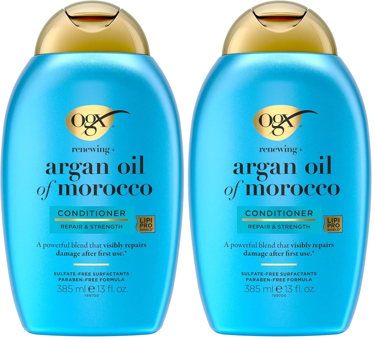OGX Renewing + Argan Oil of Morocco Conditioner, Repair Conditioner & Argan Oil Helps Strengthen & Repair Dry, Damaged Hair, Paraben-Free, Sulfate-Free Surfactants, 13 fl. oz