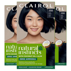 Clairol Natural Instincts Demi-Permanent Hair Dye, 3 Brown Black Hair Color, Pack of 1