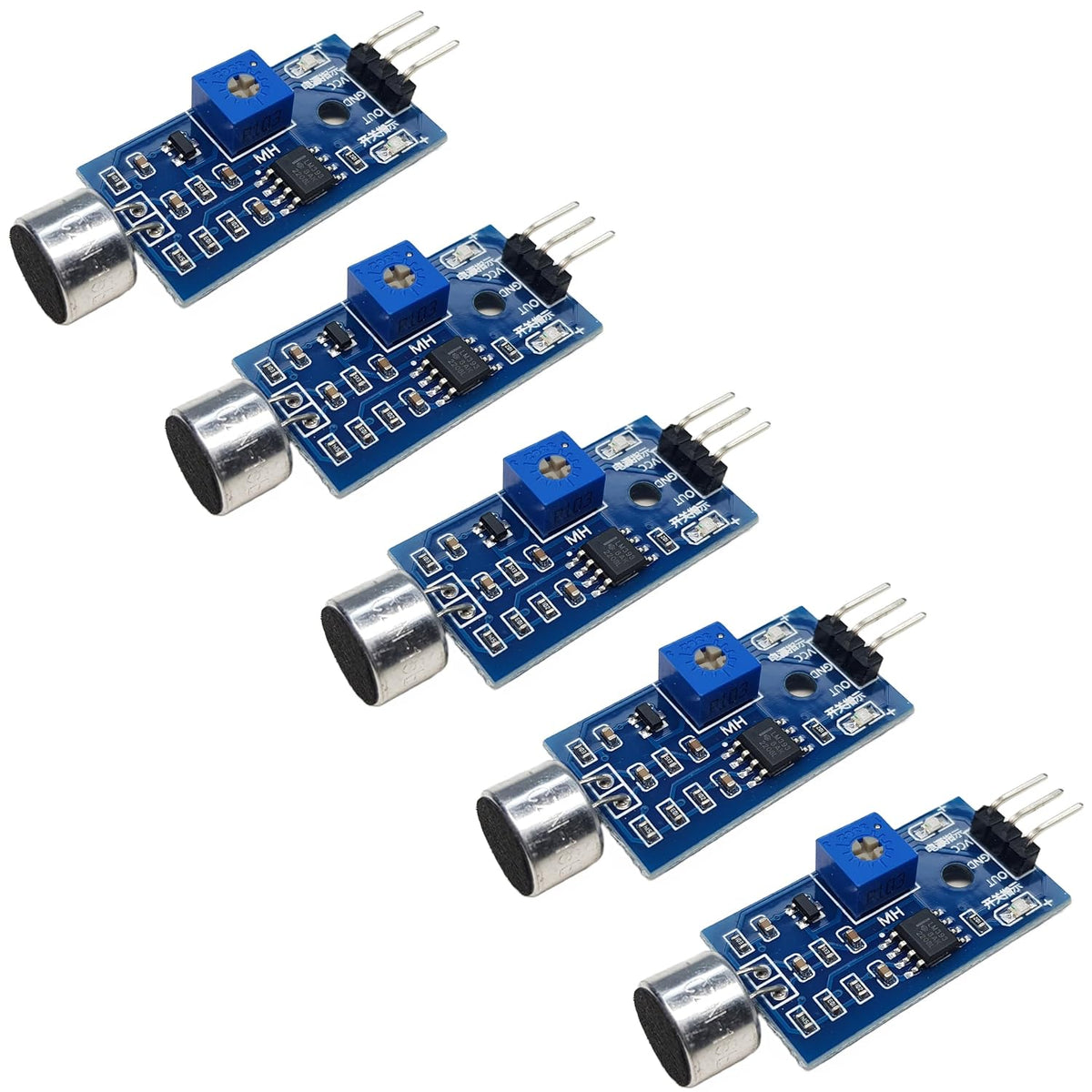 Sound Sensor Sound Detector Module for Arduino ESP32 ESP8266 Raspberry Pi Microcontroller Projects 3.3V 5V Compatible Adjustable Sensitivity Digital Output 2 Pieces