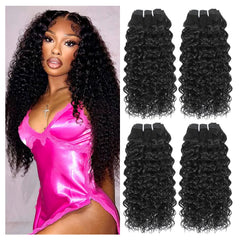 Liang Dian Curly Bundles Human Hair 10 10 12 12 Inch Kinkycurly Bundles Human Hair for Black Women 100% Unprocessed 12A Brazilian Virgin Hair Quick Weave Extensions Natural Black