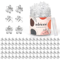 Mini Flower Hair Clips Pack for Women - 100 Creaseless Styling Claw Clips for Bangs and Tiny Hair Styling