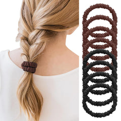 4Pcs Mulberry Silk Scrunchies Set, Silk Hair Ties Elastic for Women, Skinny Scrunchies Reduces Breakage for All Hair Types Srevela