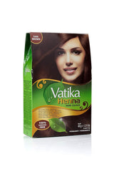 Vatika Naturals Permanent Hair Dye Rich Black, 100% Grey Coverage, Ammonia-Free, for Rich, Long-Lasting Color, No Damage, for Healthy, Vibrant Hair - 6 Sachets X 10g