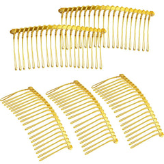 Hicarer 5 Pcs Black Metal Wire Hair Combs, 20 Teeth Wire Twist Bridal Wedding Veil Combs