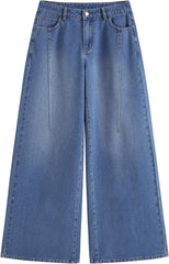 CIDER Baggy Jeans for Women Low Waist Wide Leg Denim Pants Trendy Loose Oversized Fit Jean