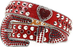Waist Belt Jeans Belt PU Studded Belt Casual Ceinture Punk Jeweled Belt Street Dance Glittered Diamante
