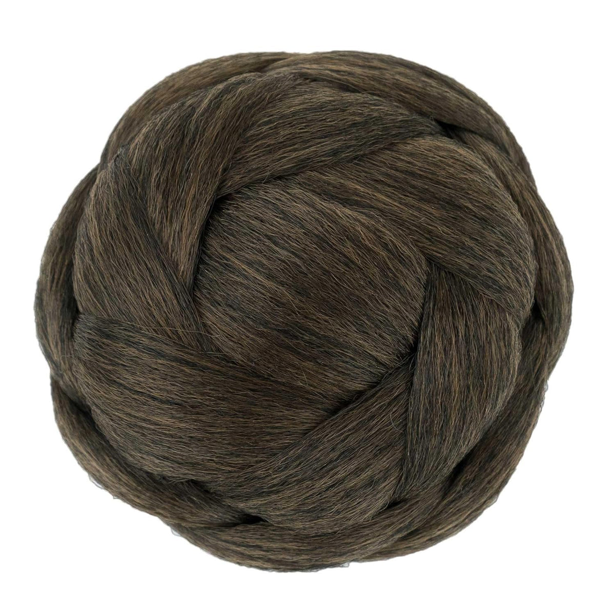 USIX 5 Inch Dia Mixed Dark Brown & Black Braided Hair Bun Updo Braided Bun Chignon Hairpiece with Built-in Combs for Women Party Wedding Dancing Hairdos Costume Hair Accessory (Color #2/33)