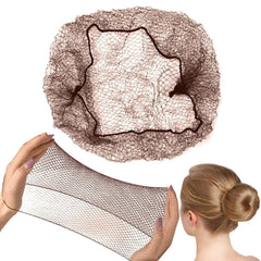 Hair Nets 20 PCS, Smilco 22 Inches Elasticity Invisible Elastic Mesh Wig Nets for Hair Bun Making Ballet Dancer Kitchen Food Serive (BLACK)