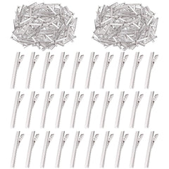 Swpeet 200Pcs 3inch - 7.5cm Alligator Hair Clips Kit, Perfect for Metal Duck Bill Hair Clips Flat Top Single Prong Hairpins for Hair Styling DIY Accessories