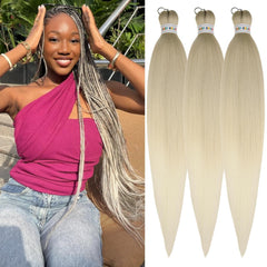 Brown Blonde Braiding Hair Pre stretched Box Braiding Hair Extensions Feed in Braids