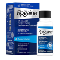 Men’s Rogaine Extra Strength 5% Minoxidil, Topical Solution for Thinning & Hair Loss, Clinically Proven FDA Approved Minoxidil for Men Treatment, Regrow Fuller Hair, 3 Month Supply, 3 Bottles