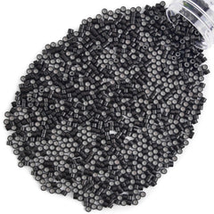Vlasy 200Pcs Nano Ring Beads Silicone Lined Beads for Nano Ring Human Hair Extensions 5 Color Optional (Brown)