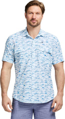 IZOD Mens Sunshield Performance Button Down Short Sleeve Shirt