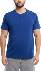 X RAY Men's Henley Lightweight Shirts, Soft Cotton Short Sleeve Stretchy Slim Fit T Shirts for Men (Big & Tall)