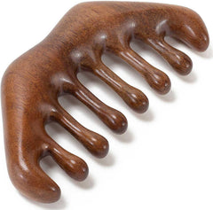 Loc Comb with Storage Bag, Wooden Scalp Massager, Massage Comb for Scalp Gua Sha